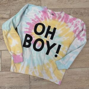 Lost Bros Oh Boy! Tie Dye Sweatshirt Medium EUC